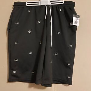 G-Net 3X men’s shorts black with white “maple” leaves brand new with tags